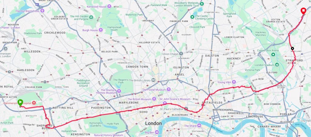 Click map to explore the route in more depth using Garmin Connect