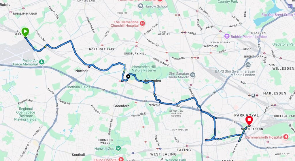 Click map to explore the route in more depth using Garmin Connect