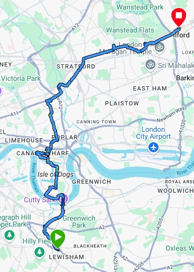 Click map to explore the route in more depth using Garmin Connect