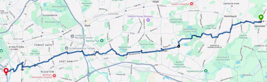 Click map to explore the route in more depth using Garmin Connect